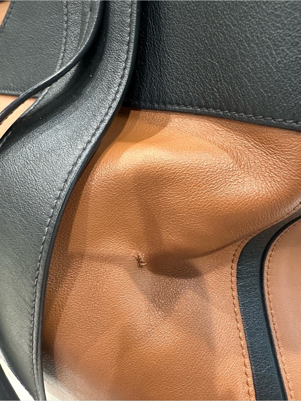 Prada Brown and Black Leather Tote with Matching Pouch - Picture 2 of 3